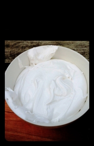 Marshmallow Fluff, made from the Angel food Vegan Marshmallow Mix